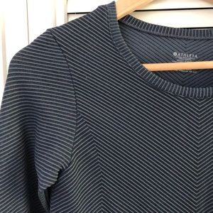 Athleta long sleeve striped running top